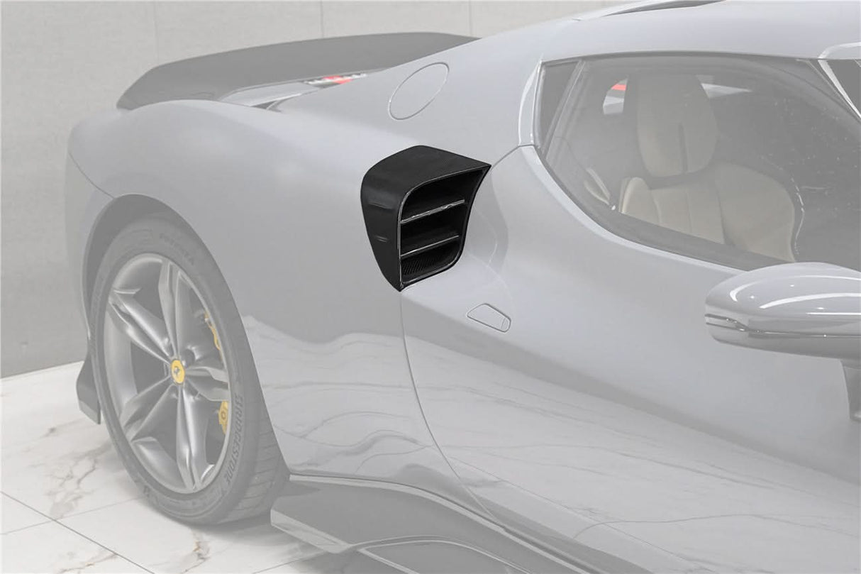 DarwinPRO 2022-2026 Ferrari 296 GTB & GTS Type F171 iMP Style Carbon Fiber Quarter Panel side Scoops