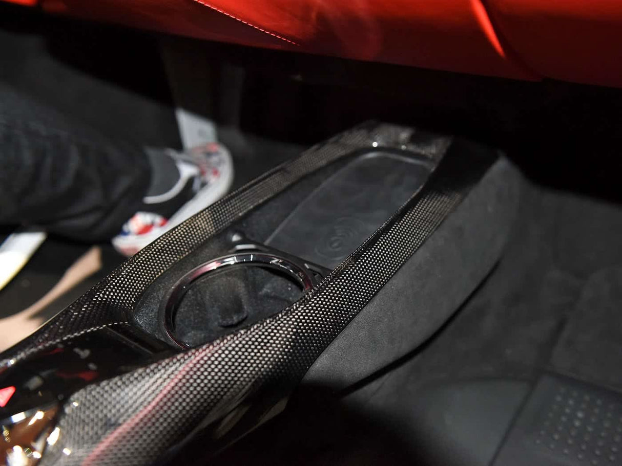 2022-2026 Ferrari 296 GTB GTS (Type F171) OE Style Dry Carbon Fiber Center Control Surround Panel Front End