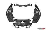 2022-2026 Ferrari 296 GTB (Type F171) OE Style Dry Carbon Fiber Engine Bay Panel Replacement Kits 4pcs