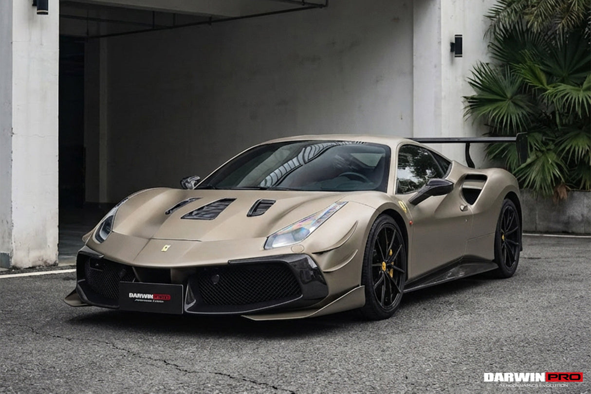2015-2020 Ferrari 488 GTB | Spider Carbon Fiber Hood - DarwinPRO Challenge Evo Modena Design
