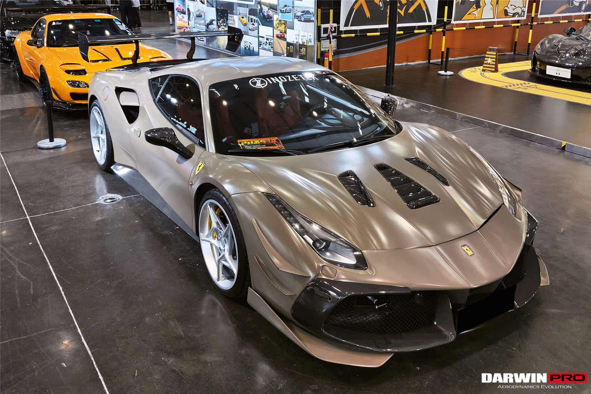 2015-2020 Ferrari 488 GTB | Spider Carbon Fiber Hood - DarwinPRO Challenge Evo Modena Design