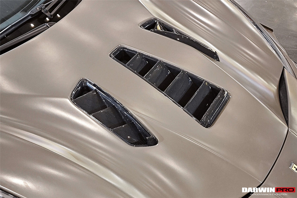 2015-2020 Ferrari 488 GTB | Spider Carbon Fiber Hood - DarwinPRO Challenge Evo Modena Design