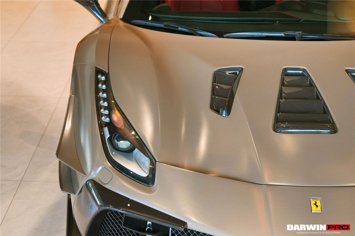 2015-2020 Ferrari 488 GTB | Spider Carbon Fiber Hood - DarwinPRO Challenge Evo Modena Design