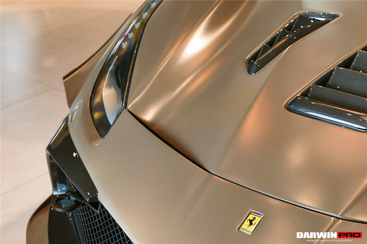 2015-2020 Ferrari 488 GTB | Spider Carbon Fiber Hood - DarwinPRO Challenge Evo Modena Design