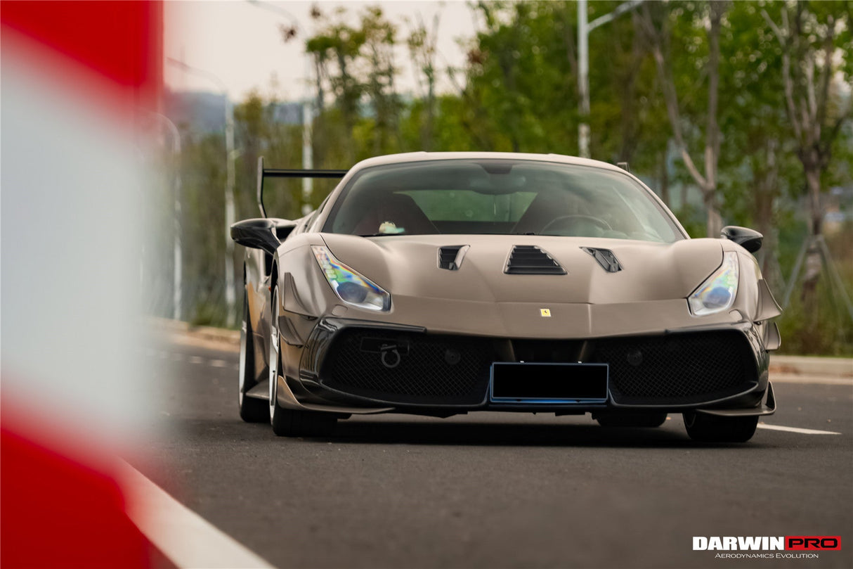 2015-2020 Ferrari 488 GTB | Spider Carbon Fiber Hood - DarwinPRO Challenge Evo Modena Design