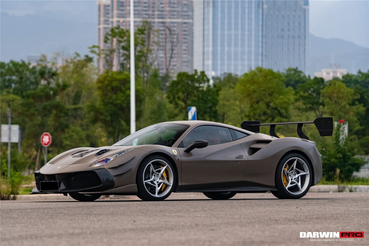 2015-2020 Ferrari 488 GTB | Spider Partial Carbon Fiber Front Bumper - DarwinPRO Challenge Evo Modena Design