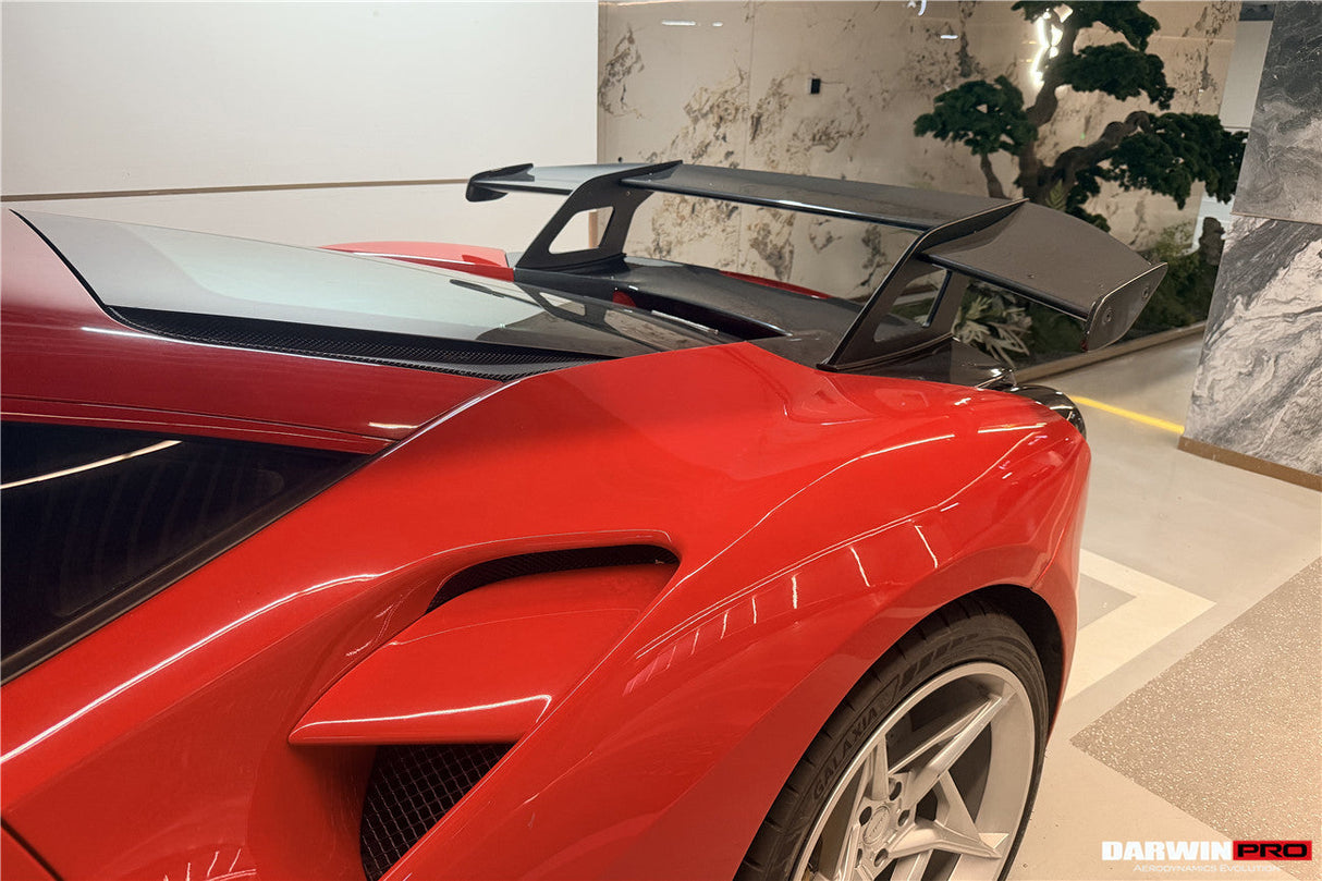 2015-2020 Ferrari 488 GTB Partial Carbon Fiber Wing With Base DarwinPRO (SF90XX Style)