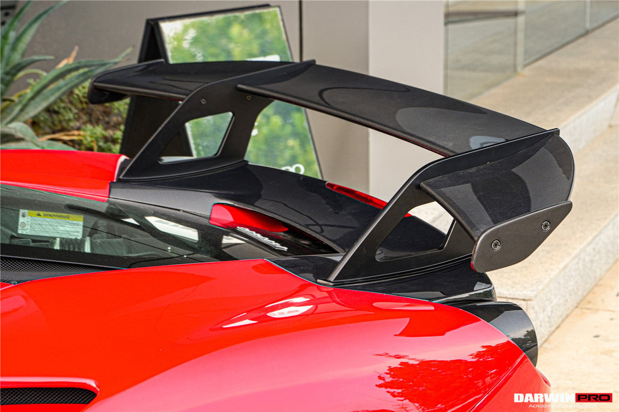 2015-2020 Ferrari 488 GTB Partial Carbon Fiber Wing With Base DarwinPRO (SF90XX Style)