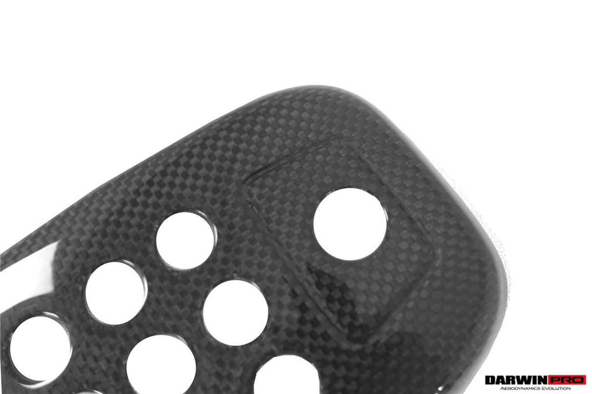 DarwinPRO 2015-2020 Ferrari 488 GTB & Spider Dry Carbon Fiber Rear Black Light Cover with Camera Hole