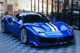 2015-2020 Ferrari 488 GTB | Spider Partial Carbon Fiber Front Bumper Set with Hood - DarwinPRO Pista Design