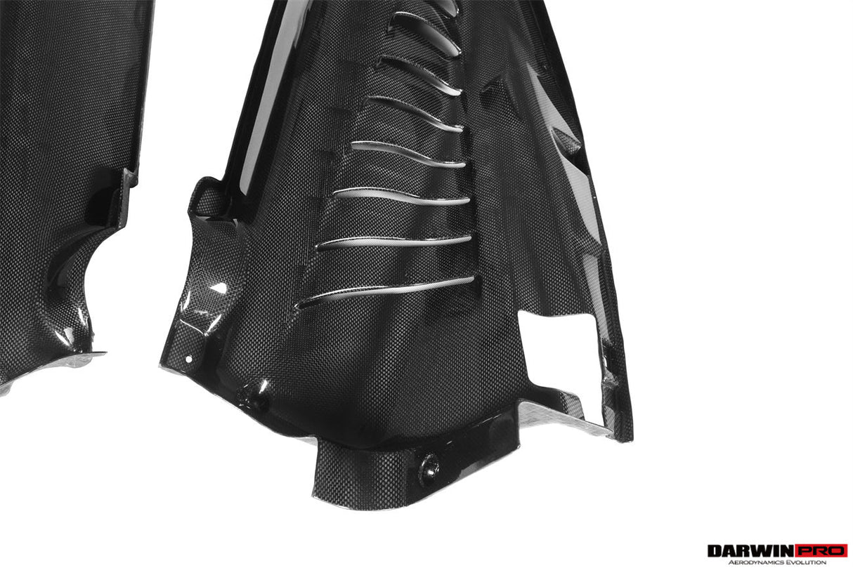 2015-2023 Ferrari Autoclave Carbon Fiber Engine Bay Panels With Heat Protection | Fits 488, PISTA, F8