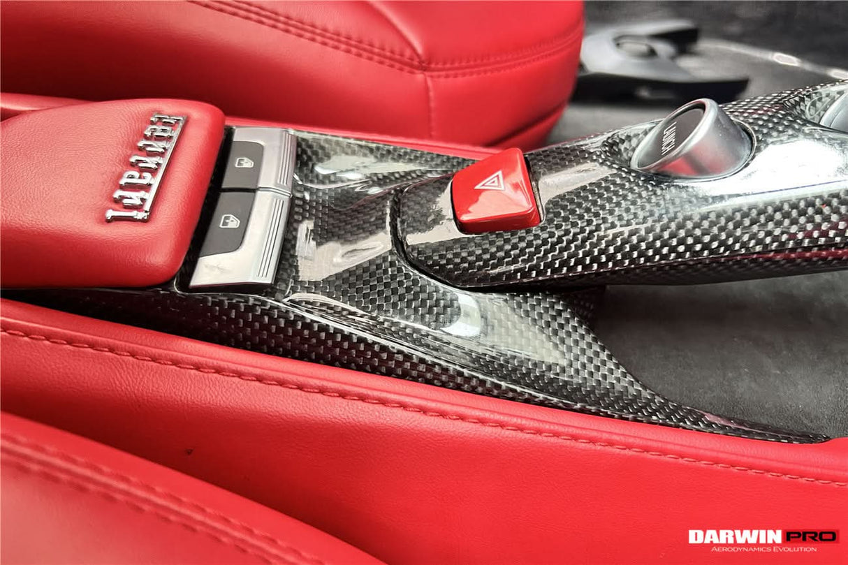 2015-2020 Ferrari 488 Dry Carbon Fiber Bridge Support & Windows Switches Panel | Fits GTB, Spider