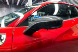 2015-2020 Ferrari Carbon Fiber Mirror House with Base Replacement DarwinPRO (OE) | Fits F8, 488, Pista