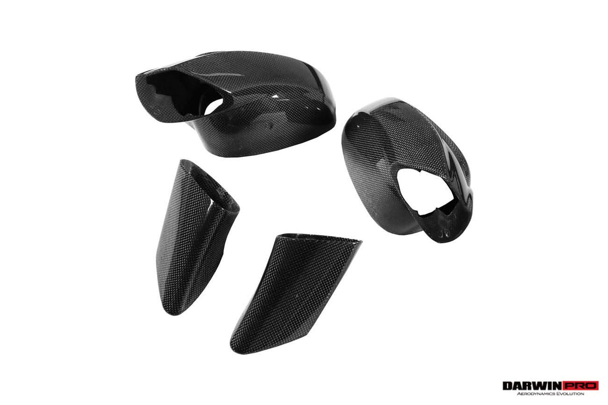 2015-2020 Ferrari Carbon Fiber Mirror House with Base Replacement DarwinPRO (OE) | Fits F8, 488, Pista