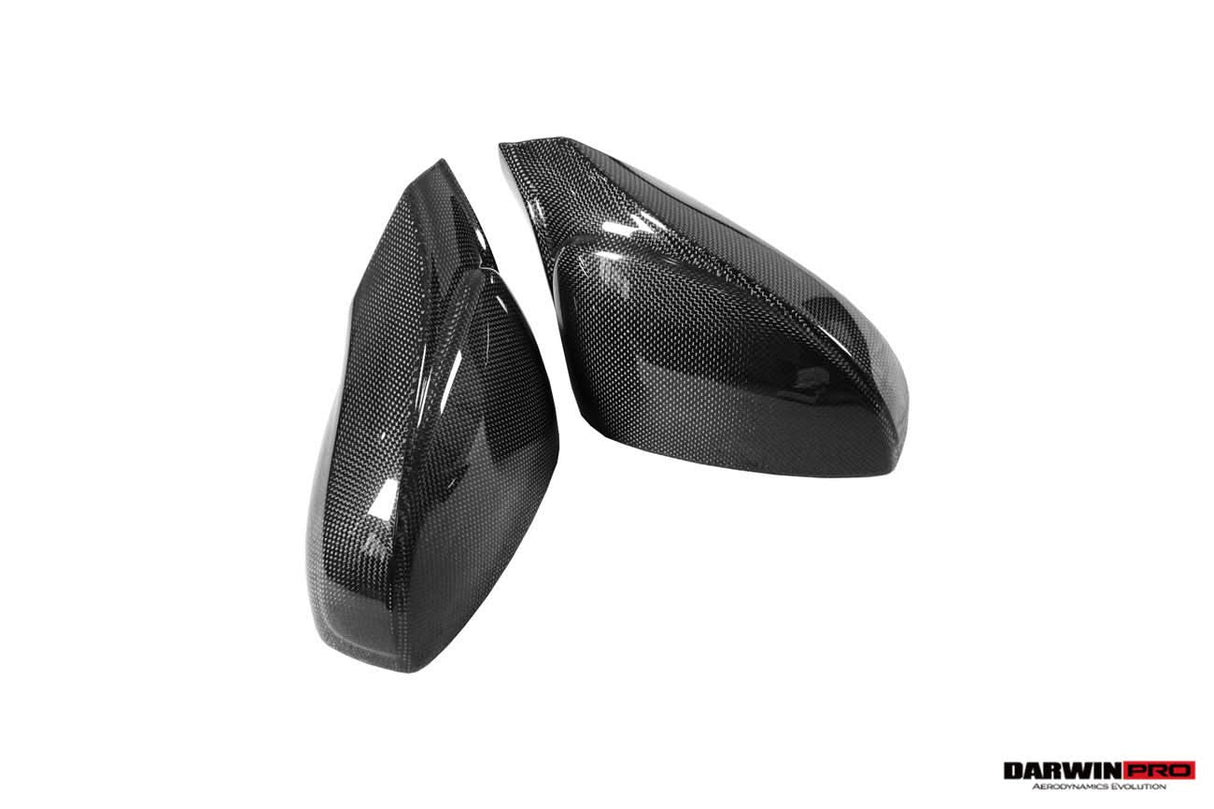 2015-2020 Ferrari Carbon Fiber Mirror House with Base Replacement DarwinPRO (OE) | Fits F8, 488, Pista