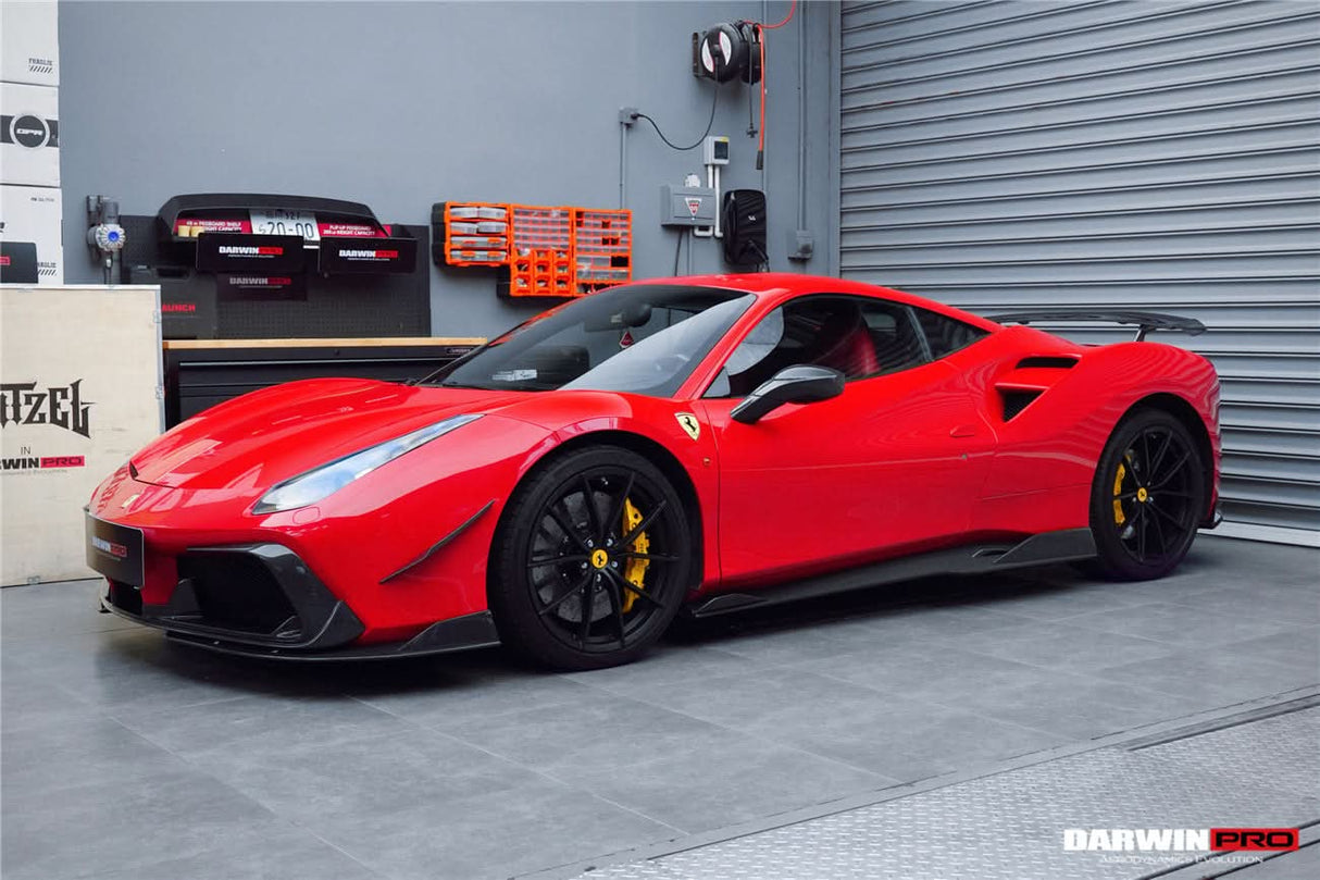 2015-2020 Ferrari 488 GTB & Spider iMP-Performance Carbon Fiber Front Bumper Canards