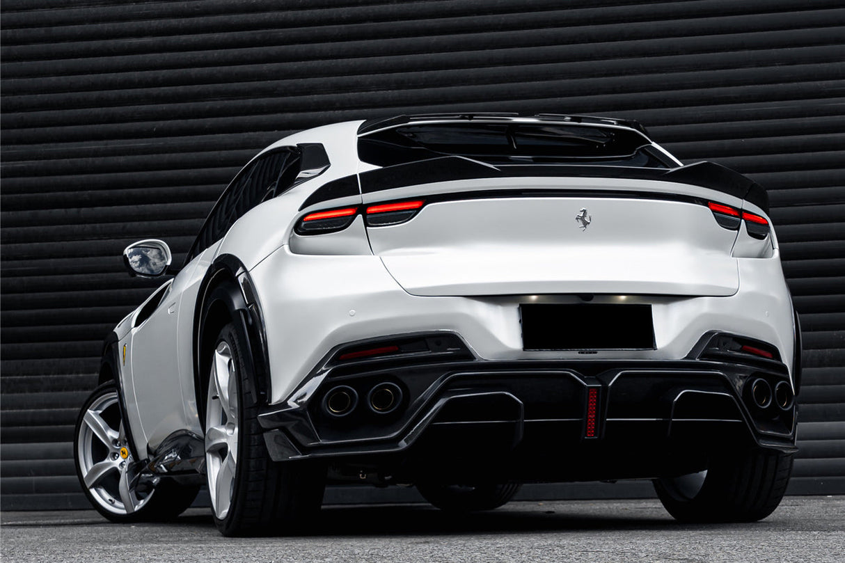 2023-UP Ferrari Purosangue F175 Partial Carbon Fiber Rear Bumper DarwinPRO iMP Design