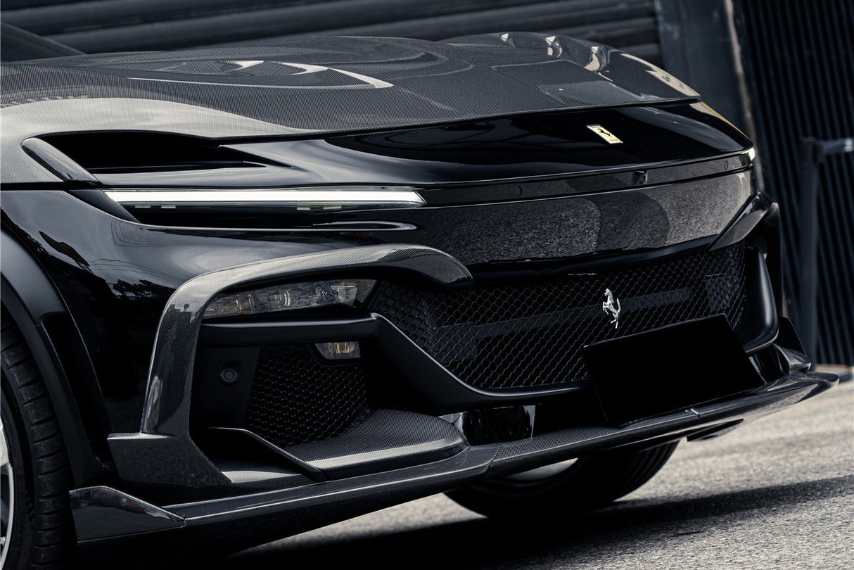 2023-UP Ferrari Purosangue F175 Carbon Fiber Front Lip DarwinPRO iMP Design