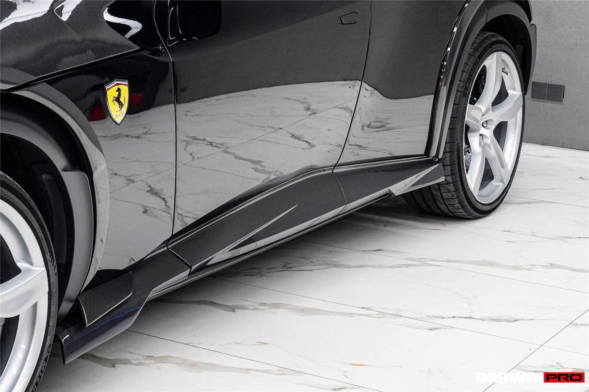 2023-UP Ferrari Purosangue F175  Carbon Fiber Side Skirts DarwinPRO iMP Design