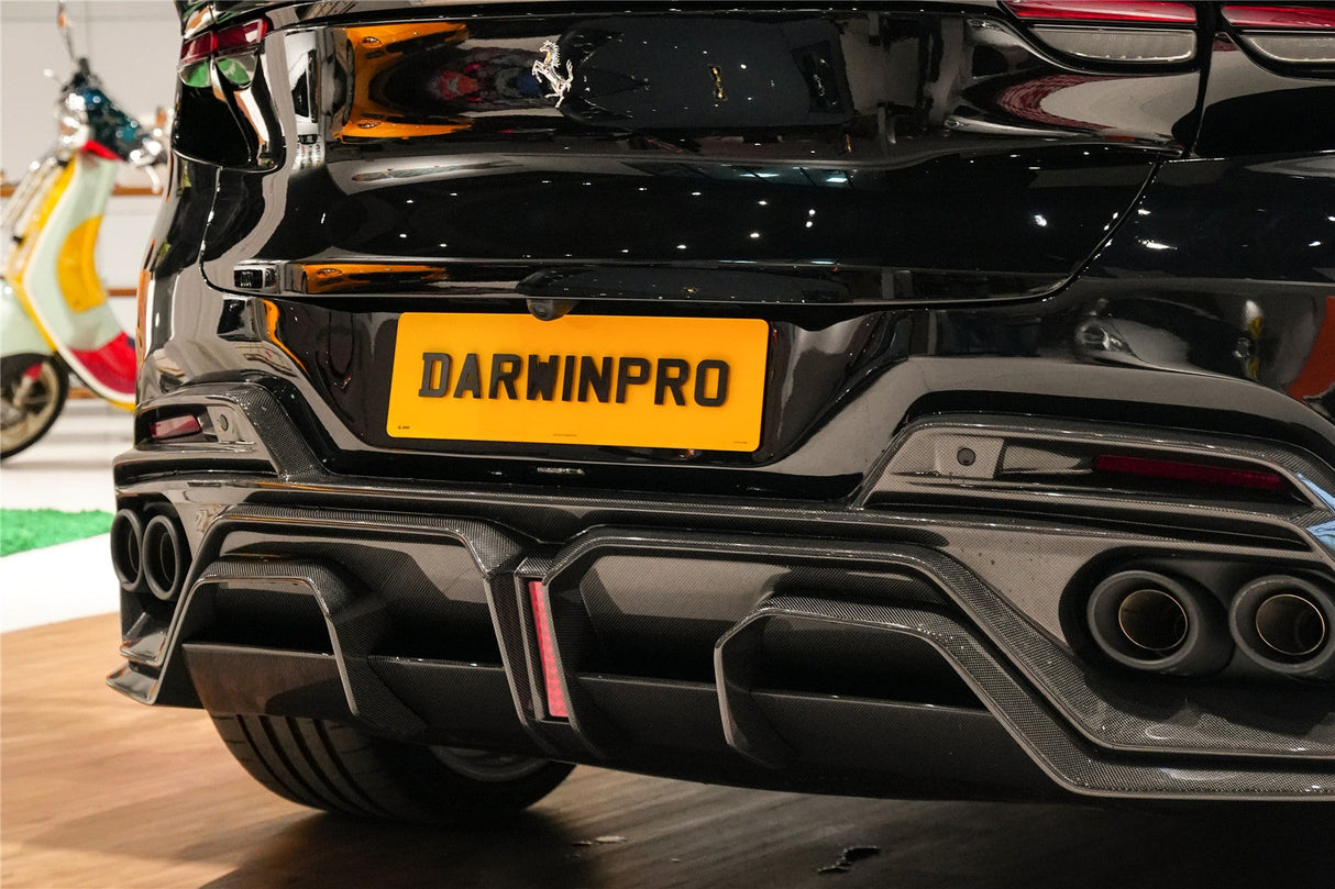 2023-UP Ferrari Purosangue F175 Partial Carbon Fiber Rear Bumper DarwinPRO iMP Design