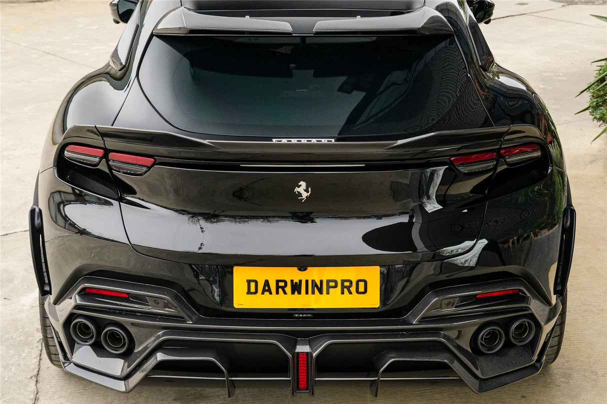 2023-UP Ferrari Purosangue F175 Partial Carbon Fiber Rear Bumper DarwinPRO iMP Design