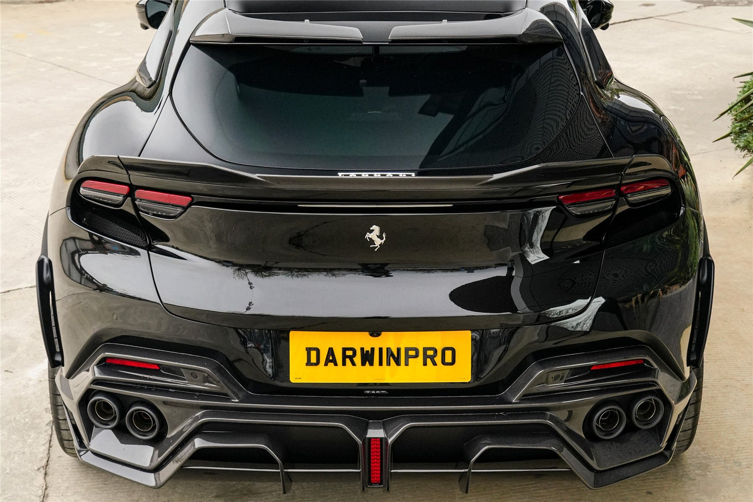 2023-UP Ferrari Purosangue F175 Partial Carbon Fiber Rear Bumper DarwinPRO iMP Design