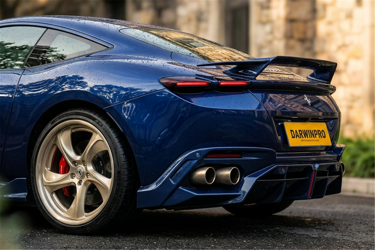 2020-UP Ferrari Roma Carbon Fiber Rear Diffuser DarwinPRO (BKSS Design)