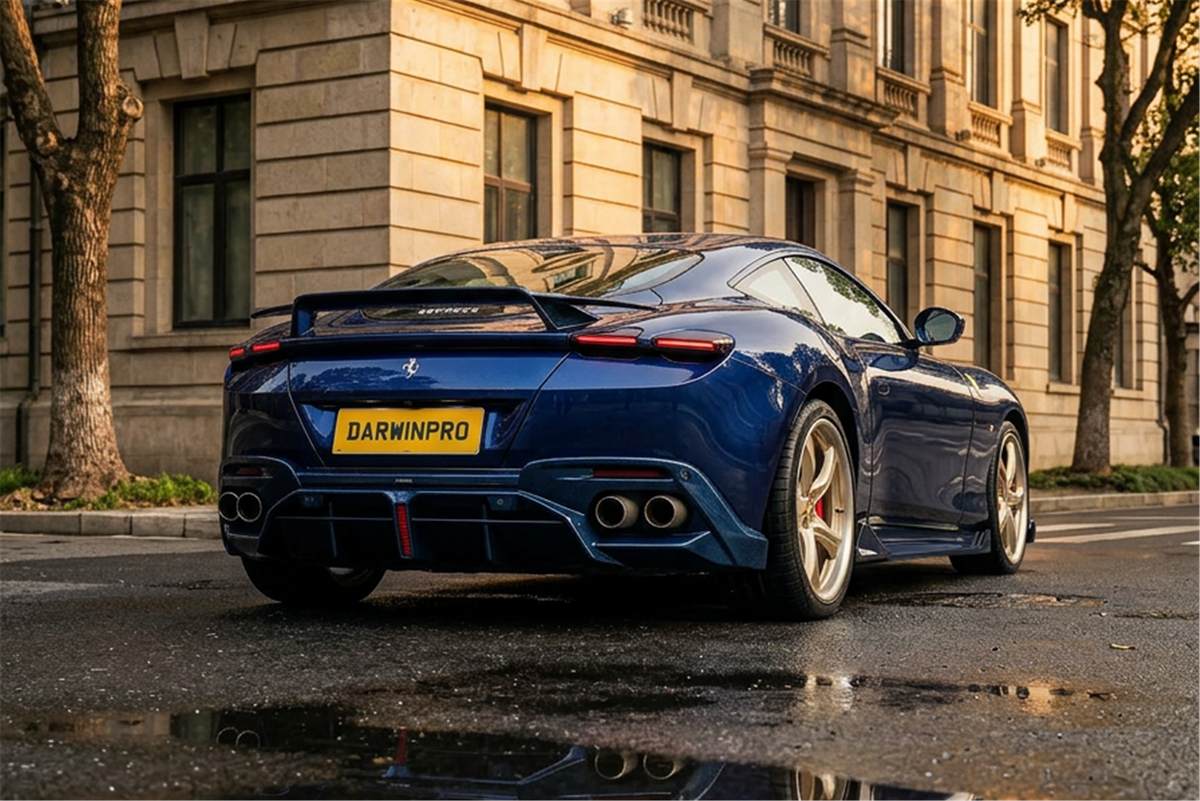 2020-UP Ferrari Roma Carbon Fiber Rear Diffuser DarwinPRO (BKSS Design)