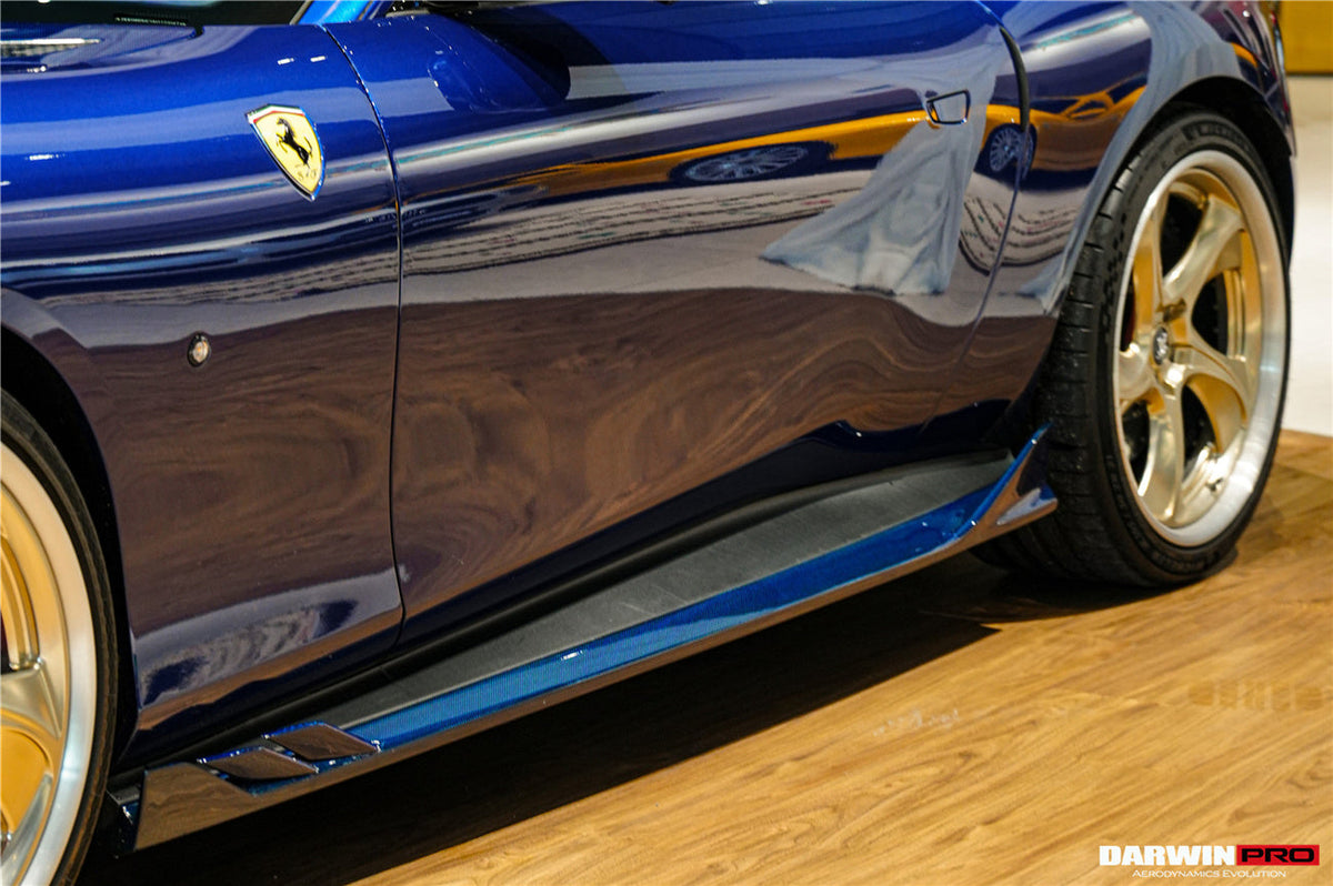 2020-UP Ferrari Roma Carbon Fiber Side Skirts DarwinPRO (BKSS Design)