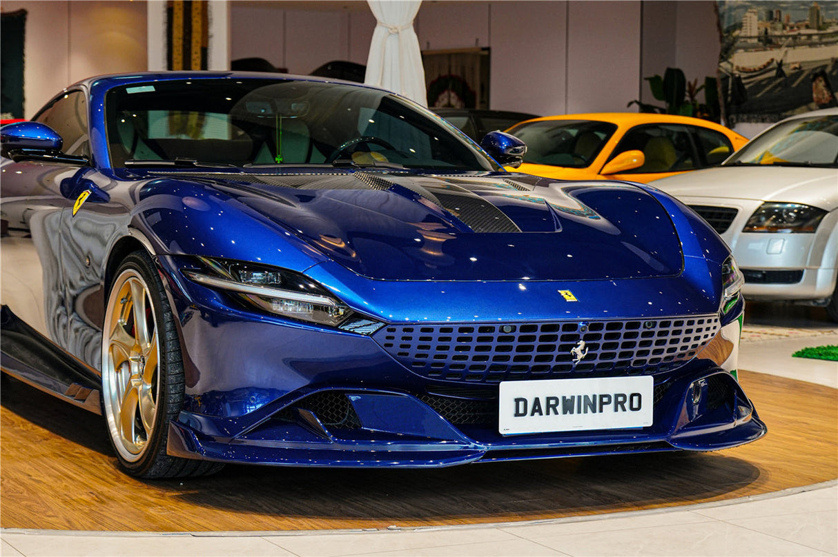 2020-UP Ferrari Roma Carbon Fiber Hood DarwinPRO (BKSS Design)