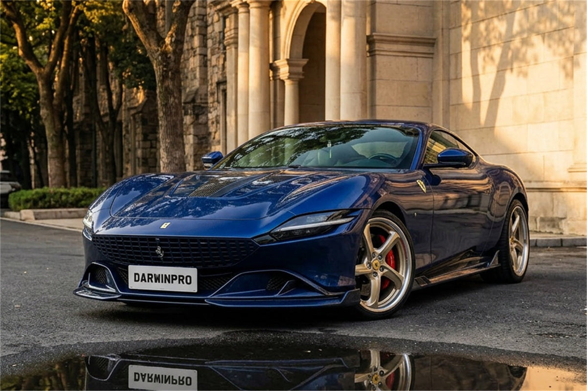2020-UP Ferrari Roma Carbon Fiber Front Lip Splitter DarwinPRO (BKSS Design)