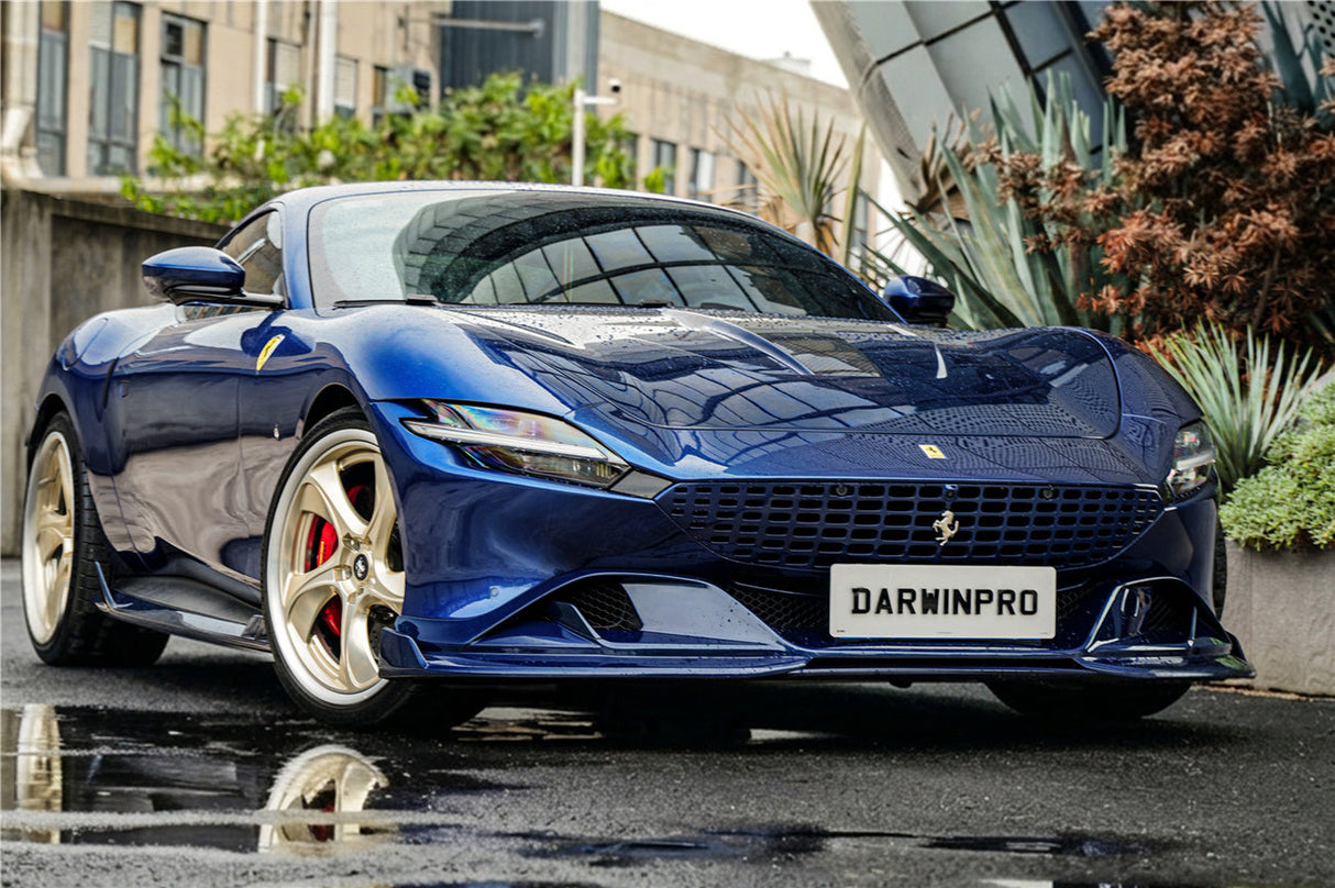 2020-UP Ferrari Roma Carbon Fiber Front Lip Splitter DarwinPRO (BKSS Design)
