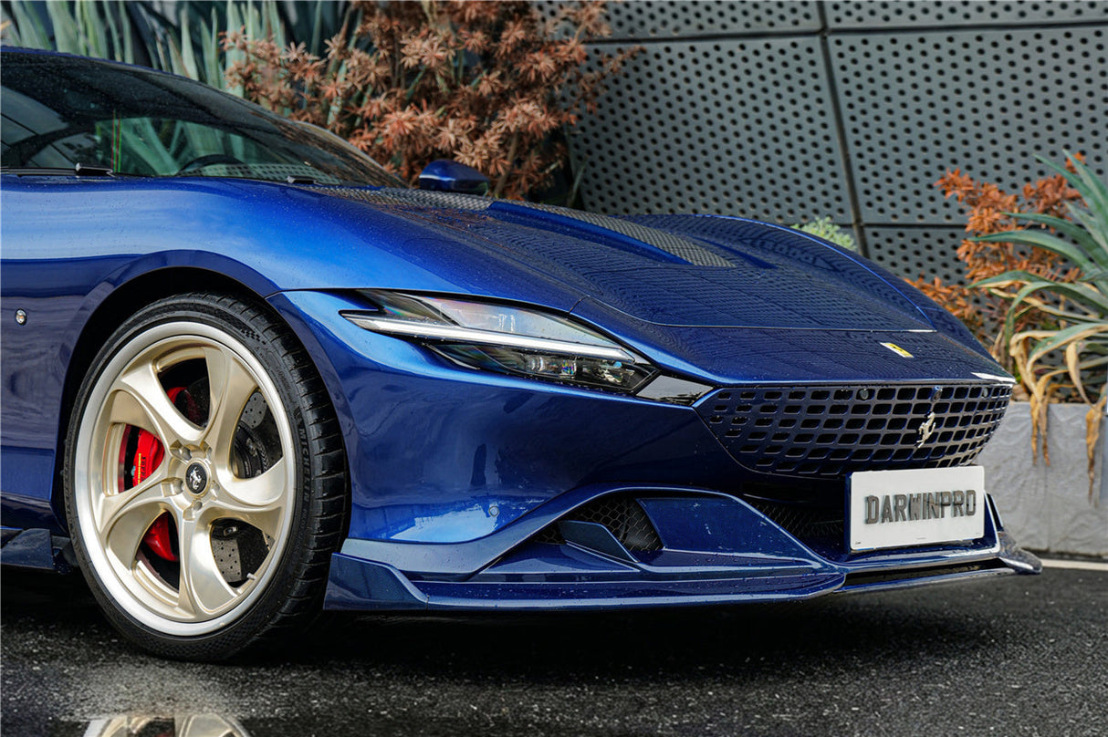 2020-UP Ferrari Roma Carbon Fiber Front Lip Splitter DarwinPRO (BKSS Design)