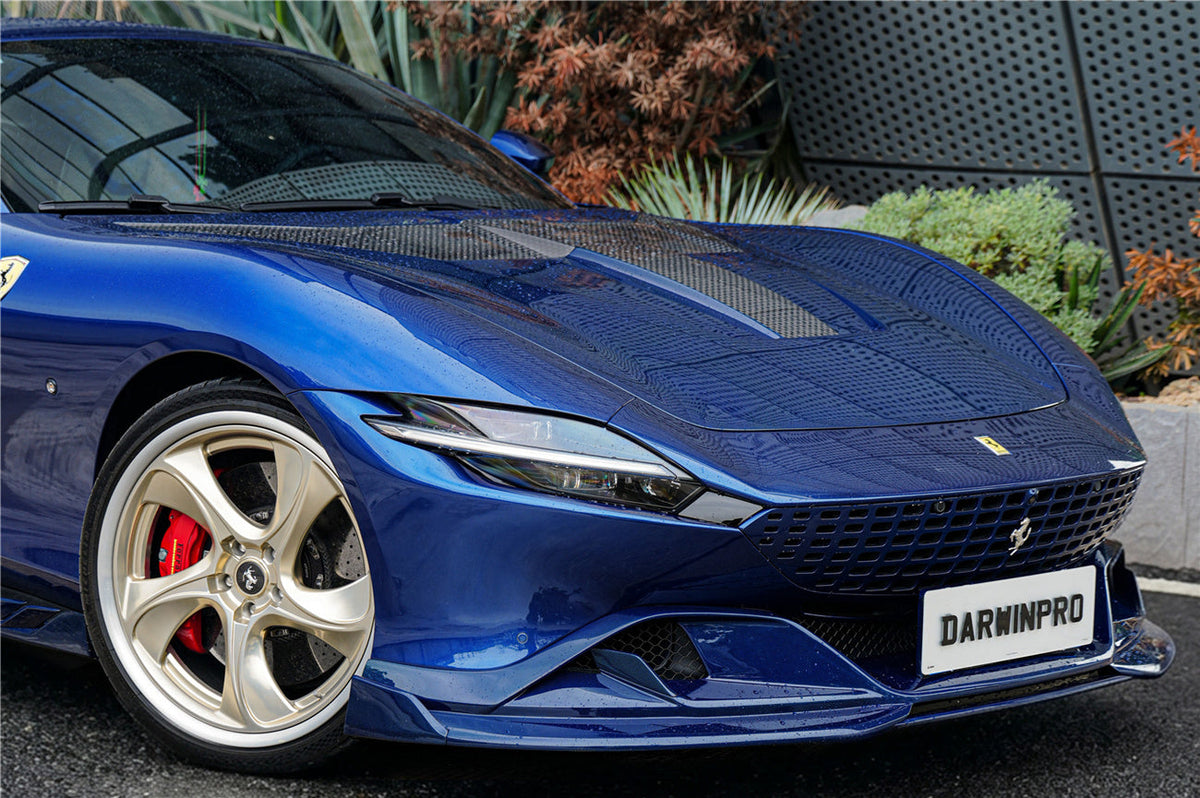 2020-UP Ferrari Roma Carbon Fiber Front Lip Splitter DarwinPRO (BKSS Design)
