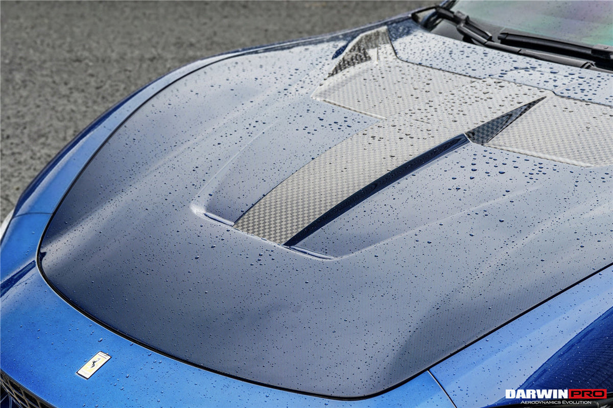 2020-UP Ferrari Roma Carbon Fiber Hood DarwinPRO (BKSS Design)