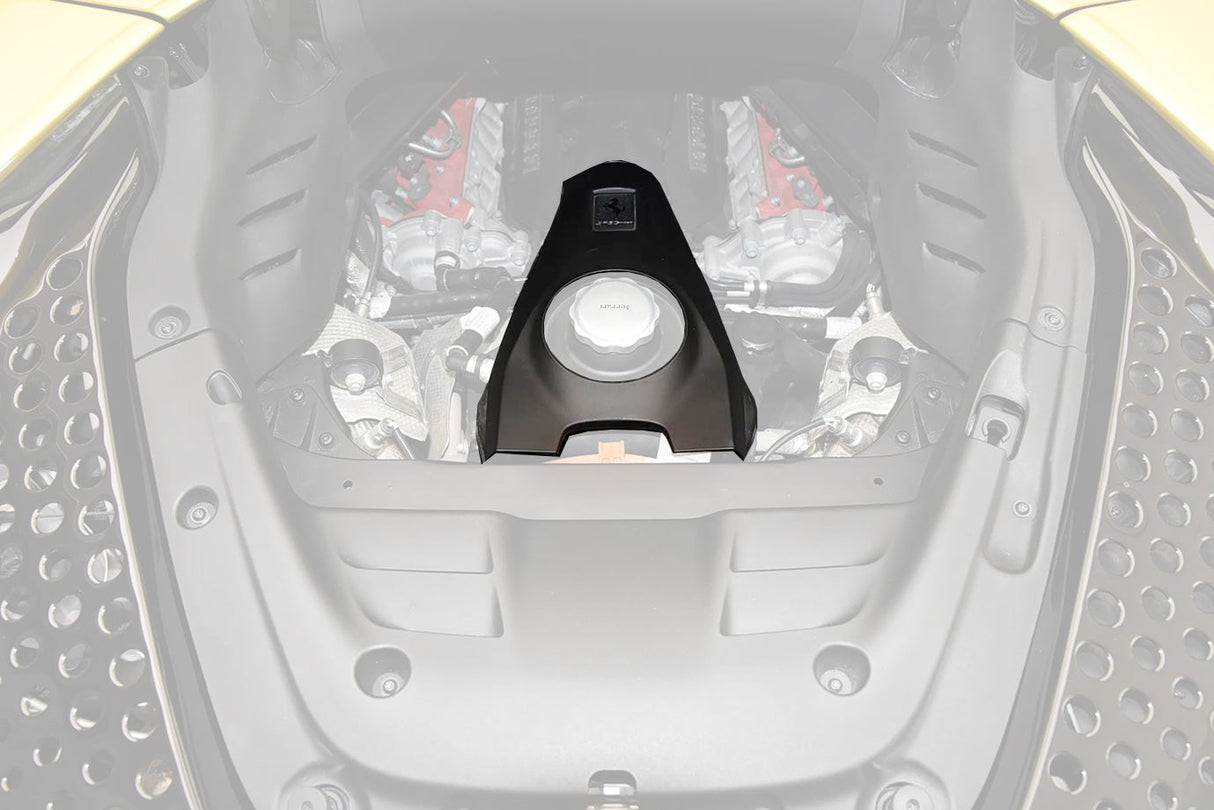 2021-UP Ferrari SF90 Spider OE Style Autoclave Carbon Fiber Coolant Tank Cover Replacement