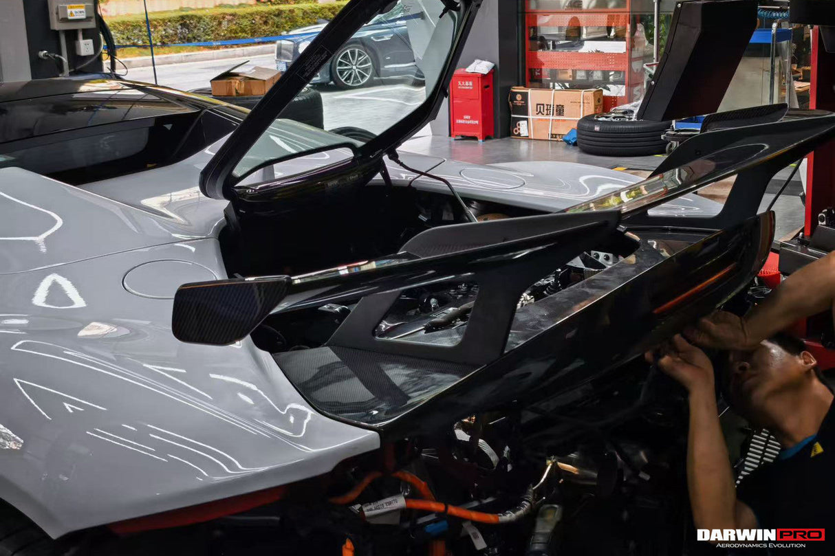 2020-UP Ferrari SF90XX-Style Autoclave Carbon Fiber Wing (Fits SF90 Stradale with Assetto Fiorano Trunk Spoiler Only)