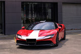 2020-UP Ferrari SF90 Stradale and Spider Autoclave Carbon Fiber Front Bumper Side Splitter DarwinPRO (OE)