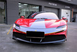 2020-UP Ferrari SF90 Stradale and Spider Autoclave Carbon Fiber Front Bumper Side Splitter DarwinPRO (OE)