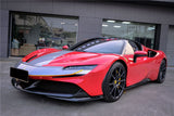 2020-UP Ferrari SF90 Stradale and Spider Autoclave Carbon Fiber Front Bumper Side Splitter DarwinPRO (OE)