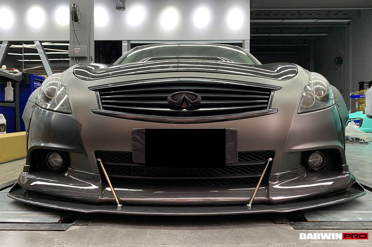 2009-2015 Infiniti G25 G37 Sedan Carbon Fiber Front Lip DarwinPRO (BKSS)