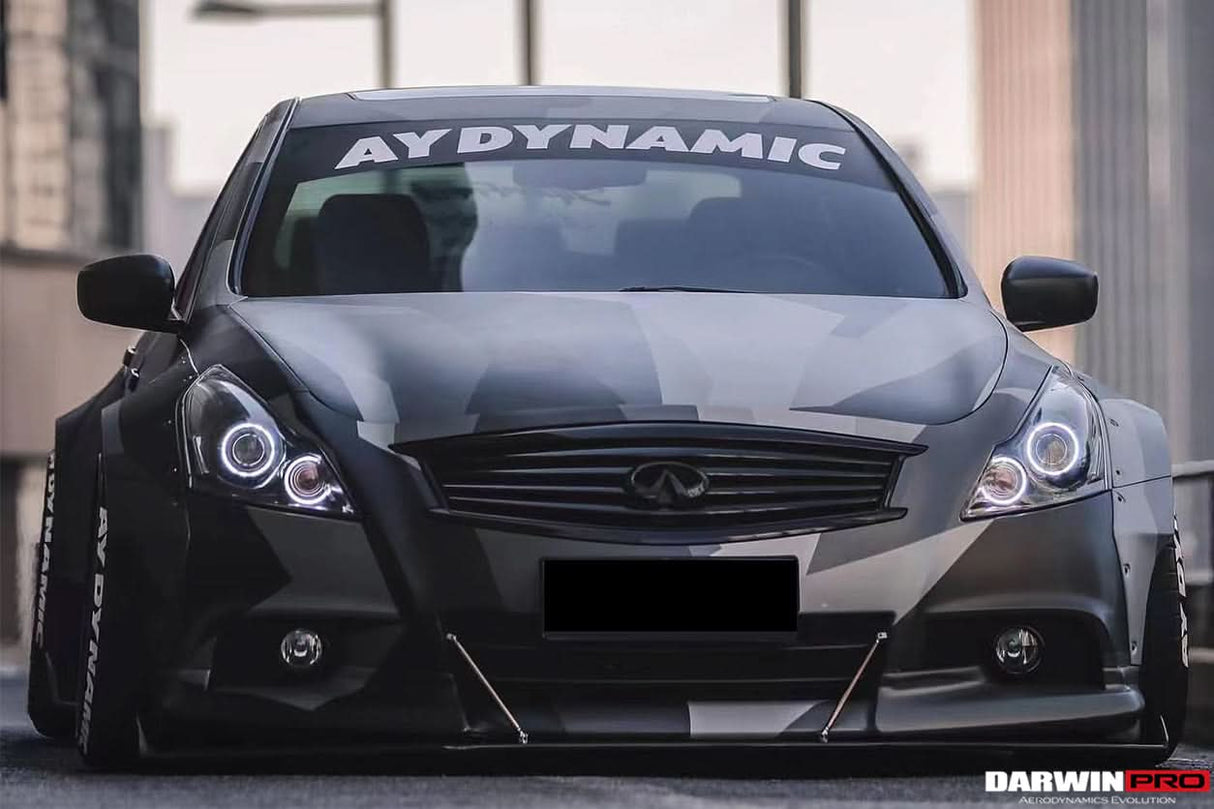 2009-2015 Infiniti G25 G37 Sedan Carbon Fiber Front Lip DarwinPRO (BKSS)