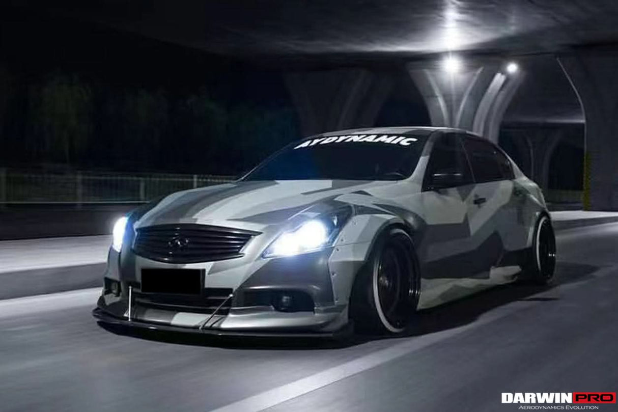 2009-2015 Infiniti G25 G37 Sedan Carbon Fiber Front Lip DarwinPRO (BKSS)