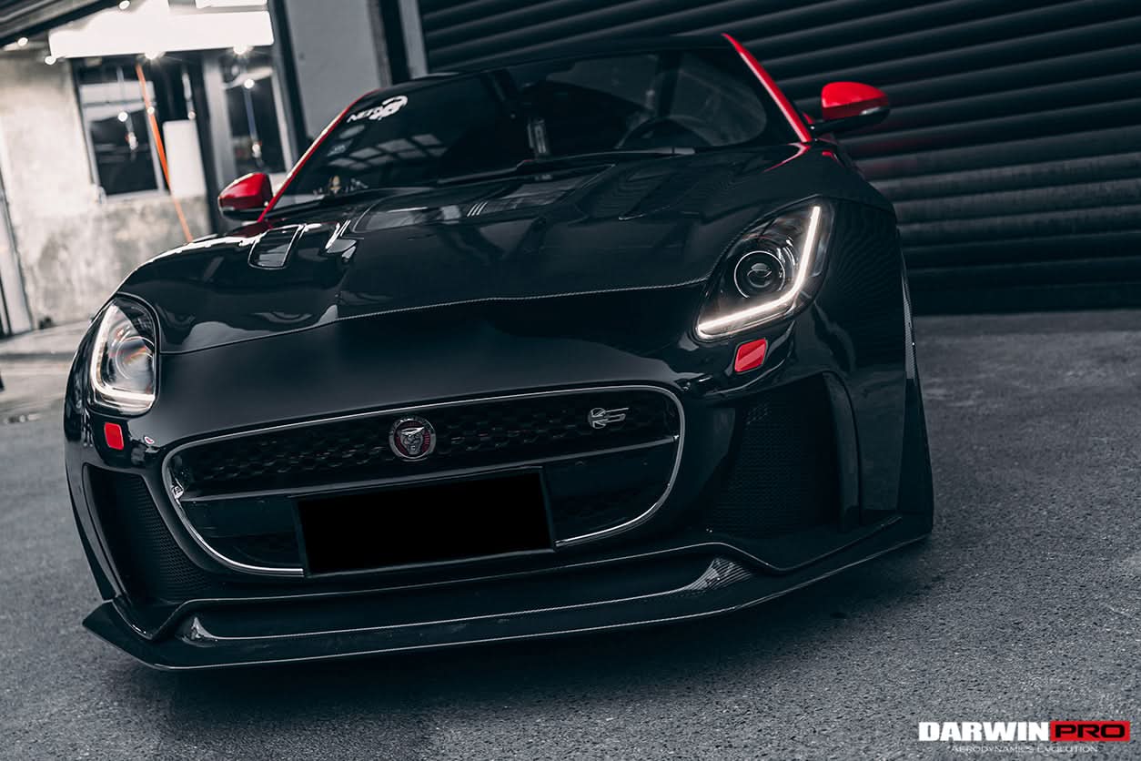 DarwinPRO 2013-2017 Jaguar F-Type Coupe & Convertible IMP Performance Partial Carbon Fiber Front Bumper with Lip