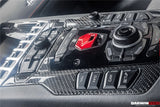2011-2016  Lamborghini Aventador LP700 Coupe Roadster Dry Carbon Fiber Centre Console Surround Replacement