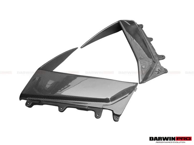 2011-2016 Lamborghini Aventador LP700 Coupe BKSS Style Carbon Fiber Quarter Panel Fender Side Vent Air Intake Cover Trim Outside