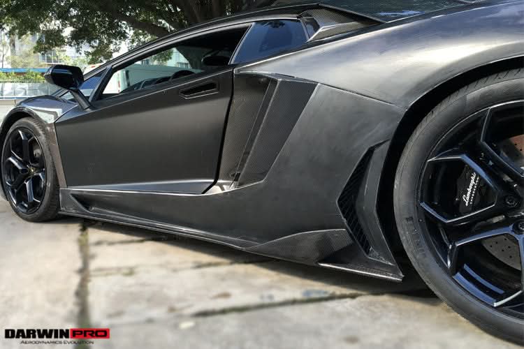 2011-2021 Lamborghini Aventador LP700 LP740 Coupe & Roadster Carbon Fiber Side Skirts