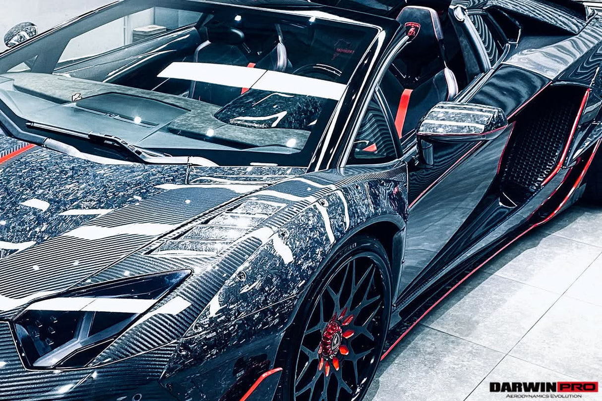 2011-2022 Lamborghini Aventador Dry Carbon Fiber Mirror Housing Replacement DarwinPRO (OE) Fits LP700, LP740(S), LP750(SV), Coupe and Roadster