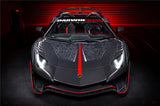 DarwinPRO 2011-2016 Lamborghini Aventador LP700 Roadster SV-BKSSII Style Carbon Fiber Aero Full Wide Body Kit