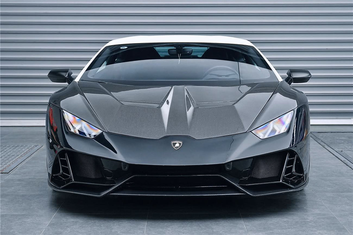 2015-2025 Lamborghini Huracan LP610 & LP580 & EVO & Tecnica EVO-4WD Style Partial Carbon Front Bumper